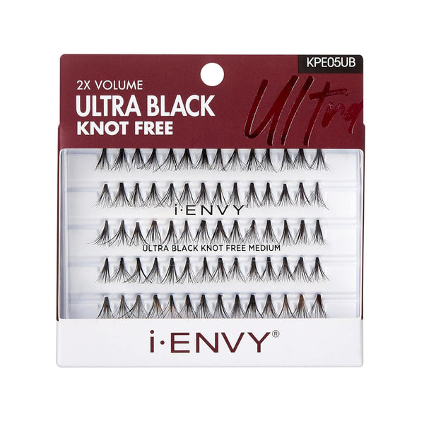 Kiss I Envy Individual Knot Free Ultra Black Medium (KPE05UB)